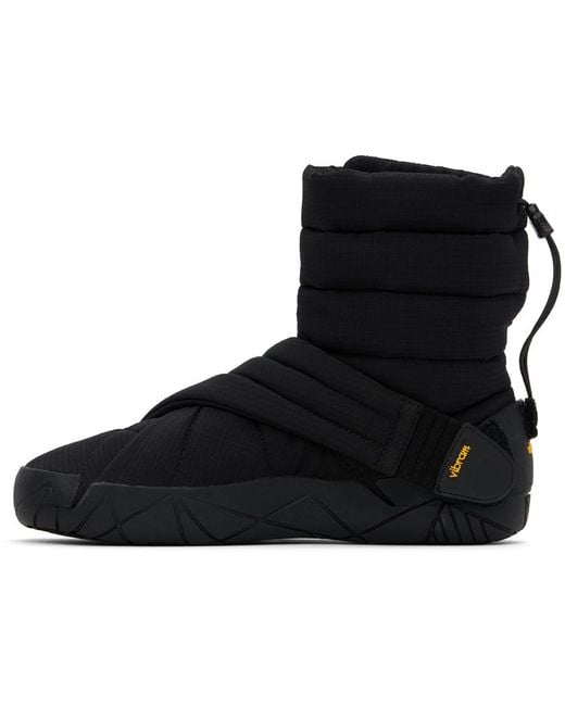 Suicoke Black Ripstop Quilted Bungee Ankle Boots for men