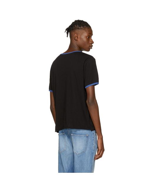 Saint Laurent Black 'to The Moon And Back' T-shirt for Men | Lyst
