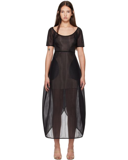 GIA STUDIOS Black Lily Maxi Dress