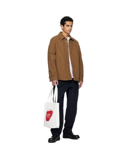 A.P.C. Black Buttoned Denim Overshirt for men