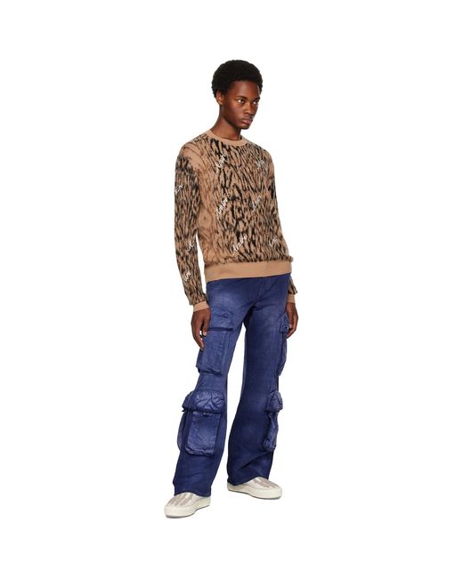 Amiri Blue Jacquard Cargo Pants for men