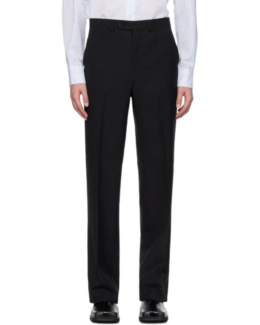 Husbands Black Tailored Trousers for men