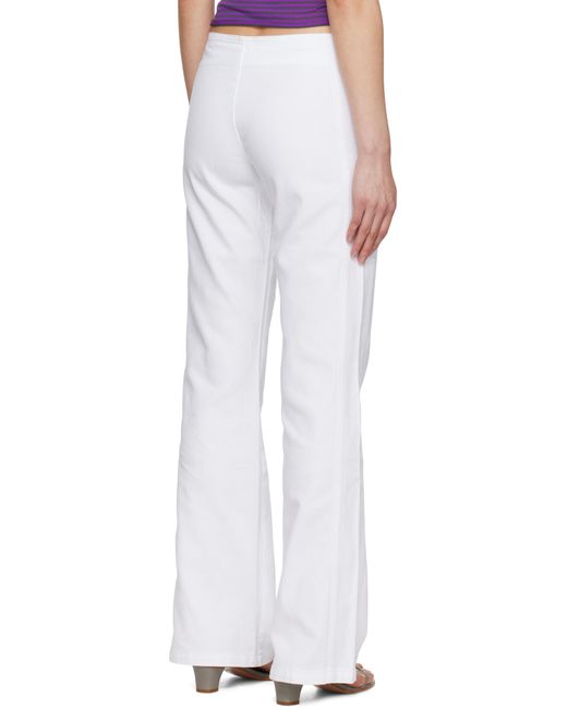 【関税込み】Gimaguas SSENSE限定 ホワイト Nicole デニムパンツ SSENSE Exclusive White Nicole Denim Trousers by Gimaguas on Sale