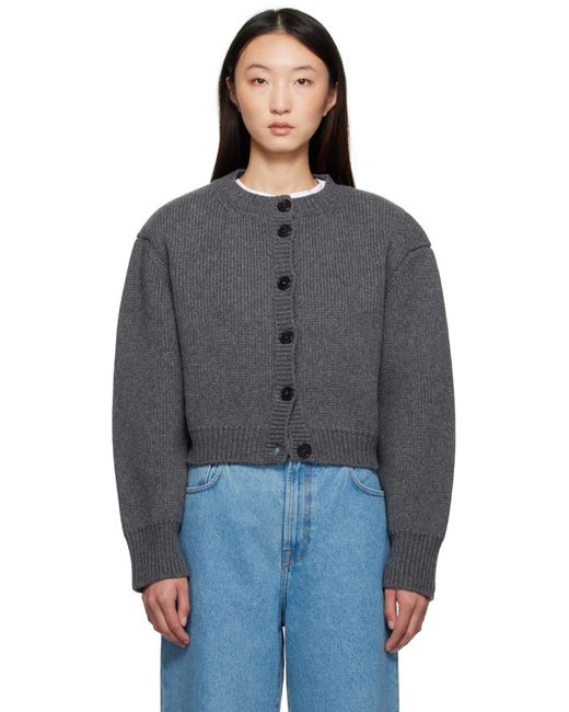 Rohe Blue Statement Shoulder Cardigan