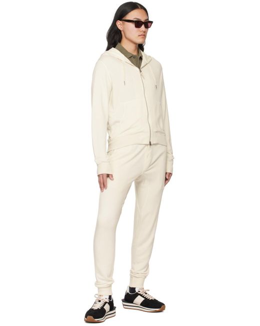 Tom Ford Natural Off-white Lightweight Sweatpants for men