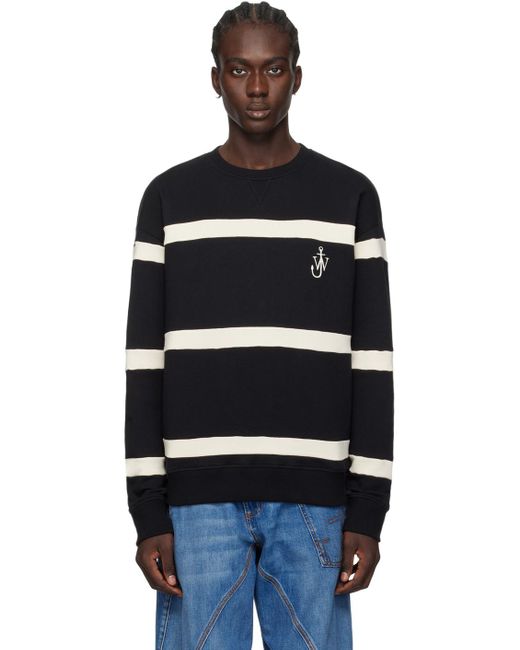 J.W. Anderson Black Striped Sweatshirt for men