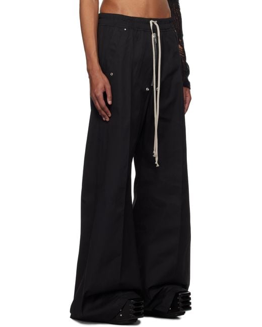 Rick Owens Black Hollywood Wide Bela Trousers for men