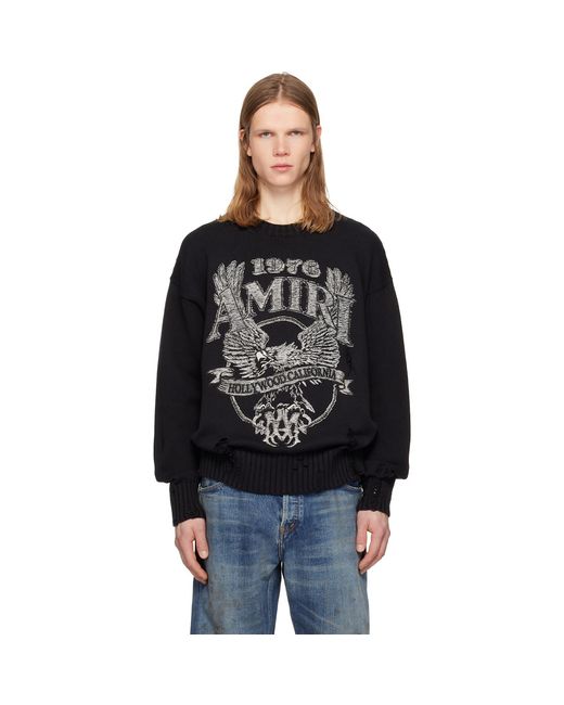Amiri Black Eagle Sweater for men
