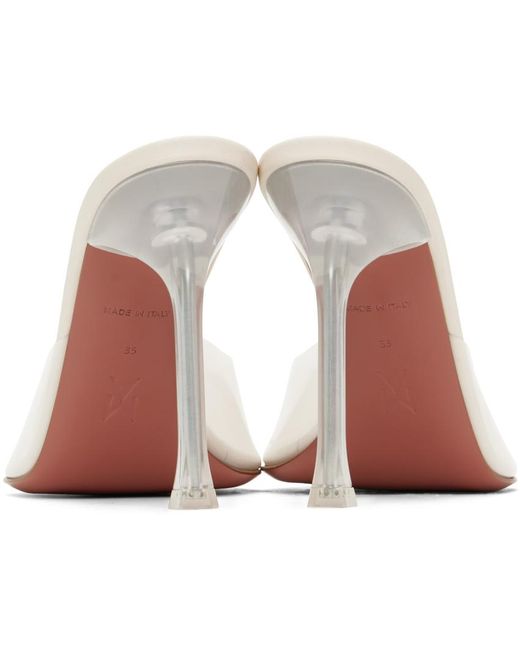 AMINA MUADDI Black Off-white Alexa Glass Slipper 105 Heeled Sandals