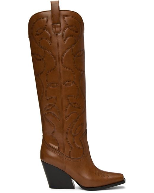 Stella McCartney Brown Cowboy Boots