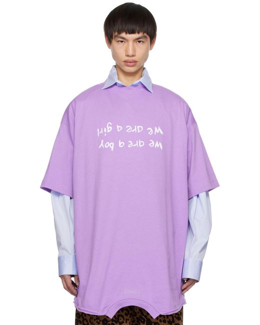 Vetements Purple 'we Are Boy We Are Girl' T-shirt for men