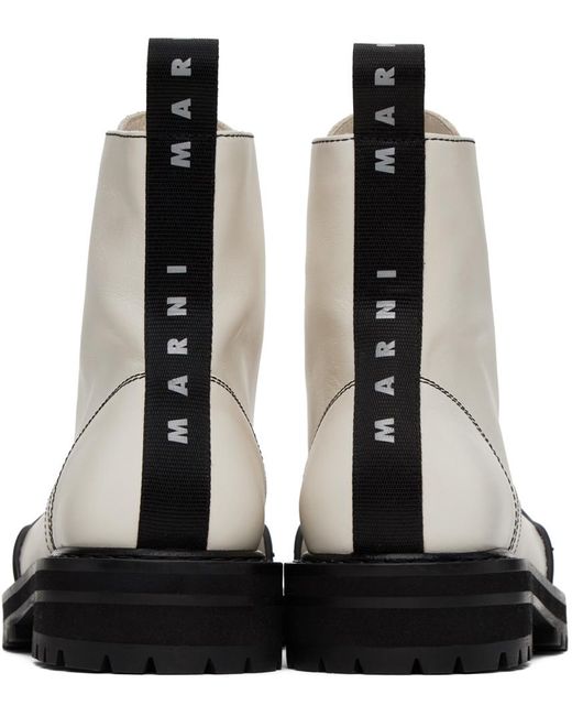 Marni Black Off-white Dada Combat Boots for men