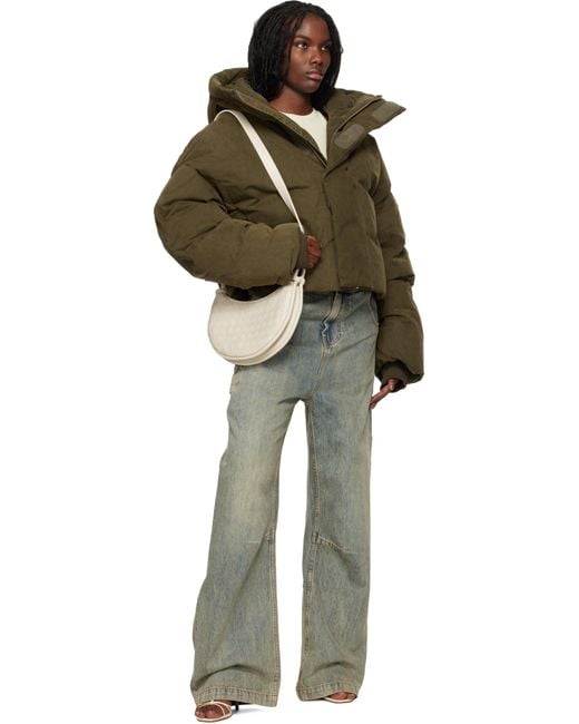 Entire studios Brown Khaki Mml Hooded Puffer Down Jacket
