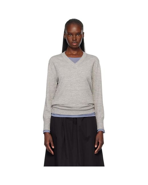 NOTHING WRITTEN Black Marine V-Neck Pullover Sweater