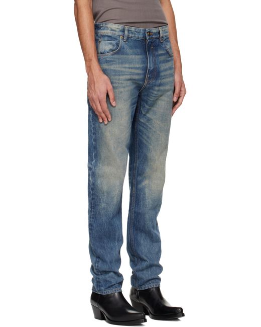 Balmain Blue Straight-Cut Jeans for men