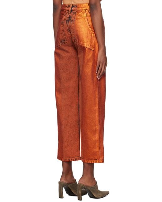 Eckhaus Latta Orange Wide-leg Jeans