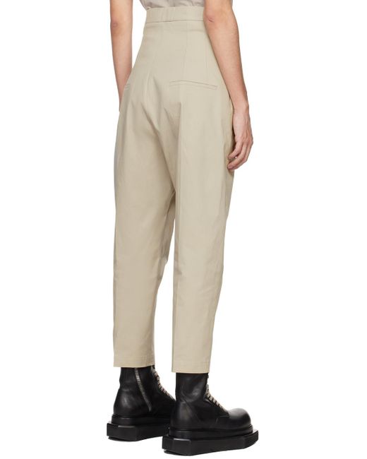 Rick Owens Natural Off-white Dirt Cooper Trousers for men