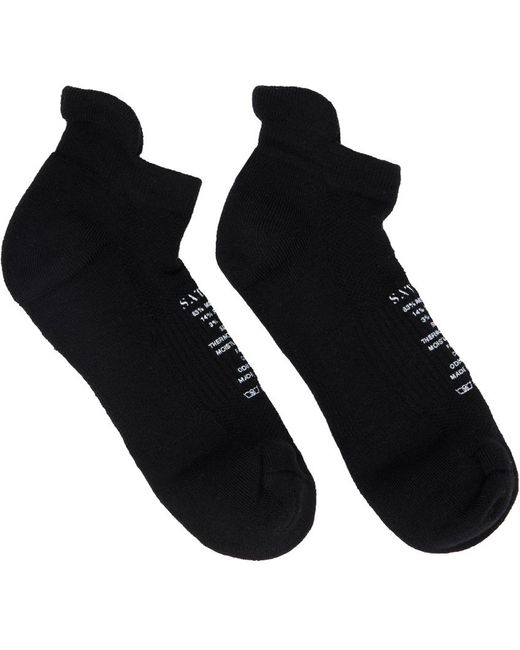 Ensemble de deux paires de chaussettes noires et blanches en laine mérinos Satisfy pour homme en coloris White