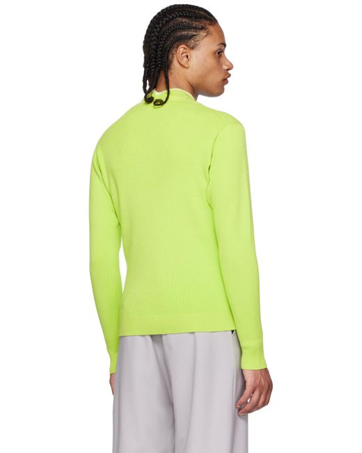 Y. Project Yellow Green Cutout Sweater for men