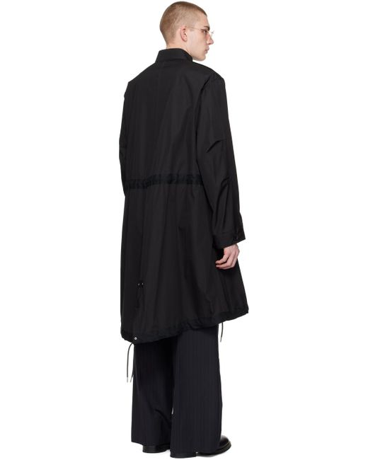 Manteau noir à col droit Sacai pour homme en coloris Black