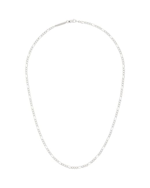 Tom Wood White Bo Chain Slim Necklace for men