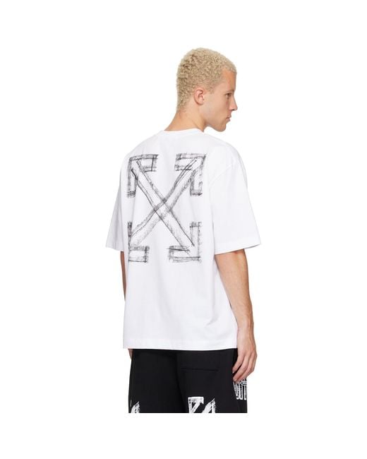 Off-White c/o Virgil Abloh White Motion Arrow Skate T-Shirt for men
