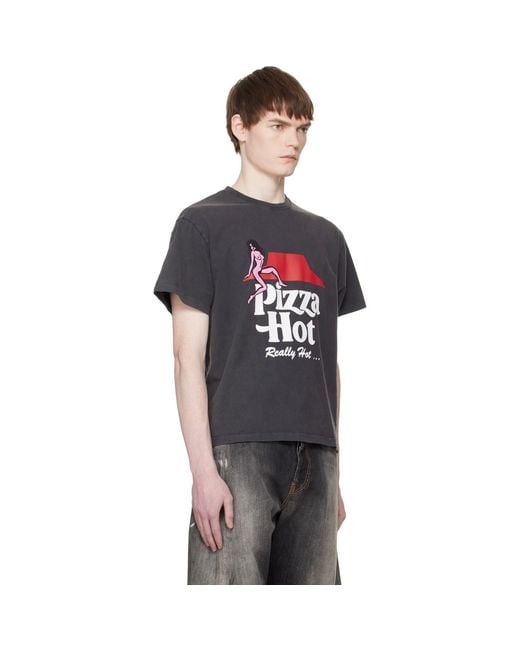 Carne Bollente Black 'Pizza Hot' T-Shirt for men