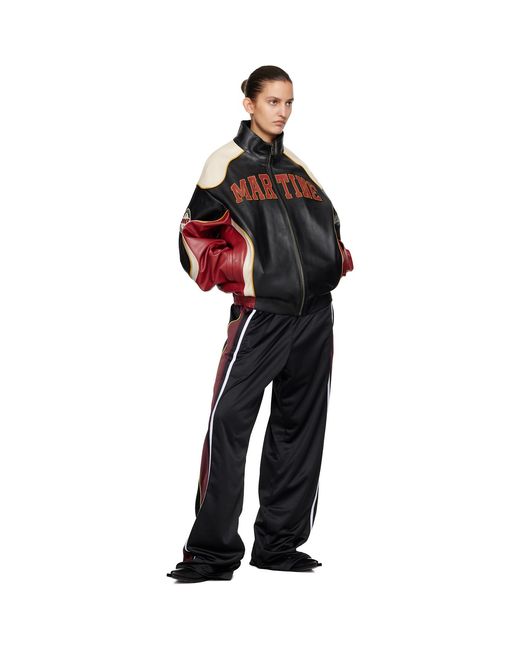 Martine Rose Multicolor Superbowl Leather Jacket