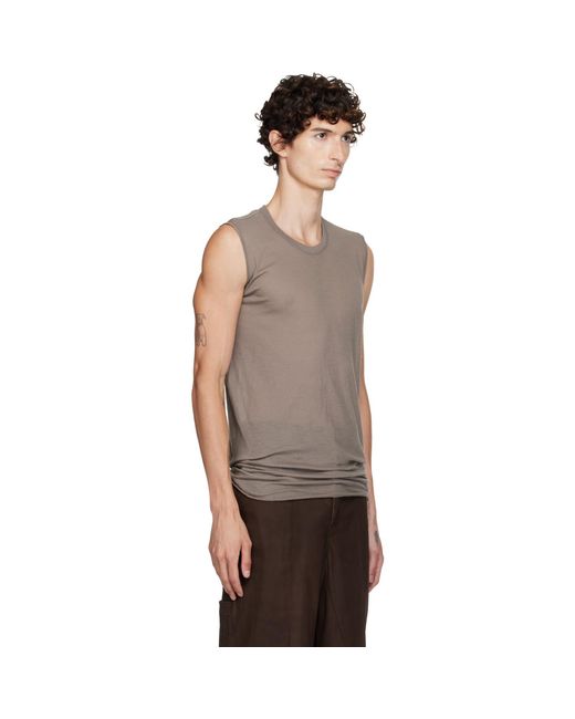 Rick Owens Brown Tower Basic Sl Tank Top for men