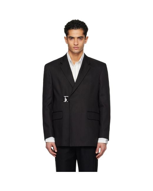 HUGO Black Hook-Eye Blazer for men
