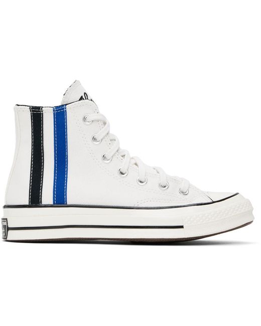 Converse Black Off- Chuck 70 Archival Stripes High Top Sneakers for men