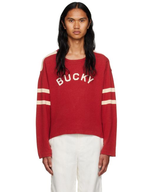 Bode Red 'bucky' Sweatshirt for men