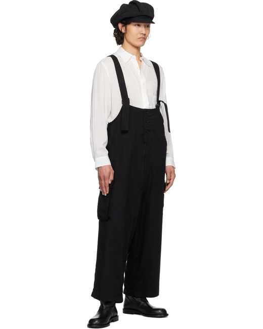 Yohji Yamamoto Black Scandal Oxford Work Overalls for men