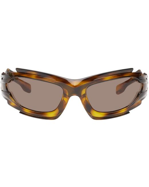 Burberry Black Brown Geometric Cat-eye Sunglasses