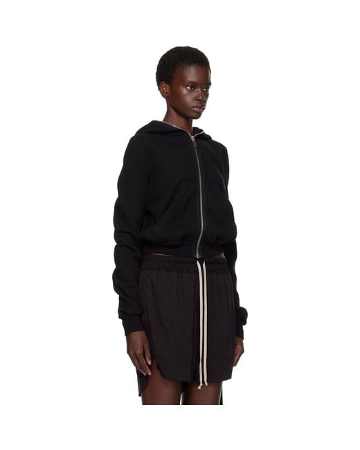 Rick Owens Black Tower Small Hoodie