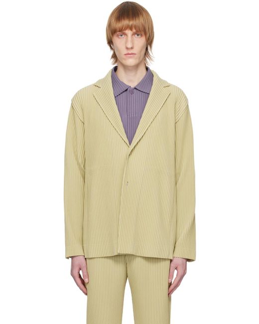 Homme Plissé Issey Miyake Multicolor Homme Plissé Issey Miyake Green Tailored Pleats 1 Blazer for men