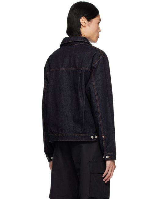 Uniform Bridge Black Indigo Type-2 Stitch Denim Jacket for men