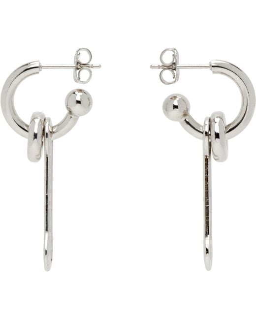 Justine Clenquet White Lilith Earrings for men
