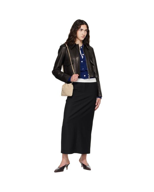 Khaite Black Cordelia Leather Jacket