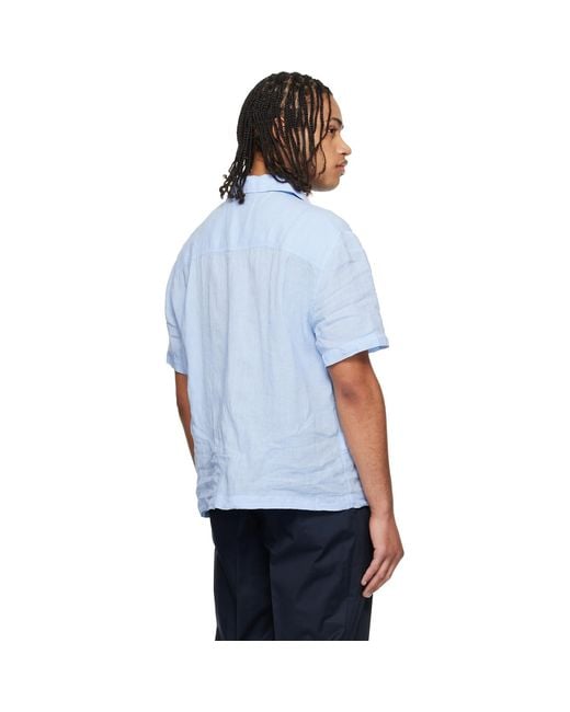 HUGO White Camp Collar Shirt for men
