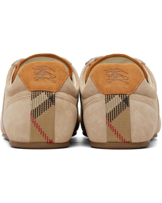 Burberry Brown Suede Knight Runner Sneakers for men