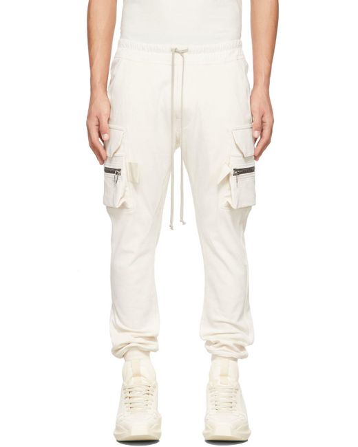 Rick Owens Cotton Off- Mastodon Cargo Pants in Natural for Men - Lyst