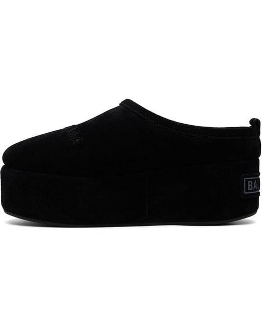 Balenciaga Black Alaska Soft Platform Loafers