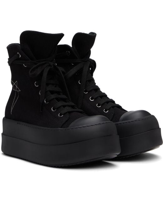Rick Owens ブラック Hollywood Double Bumper Sneaks スニーカー Black