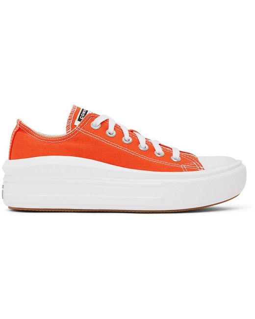 Converse Orange Chuck Taylor All Star Move Ox Sneakers for men