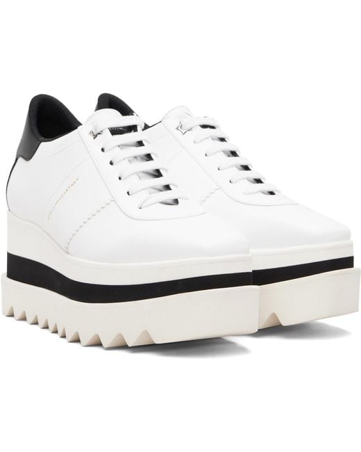 Stella McCartney White Sneak-Elyse Platform Sneakers