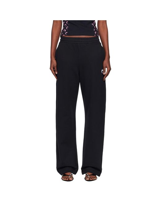 MARINE SERRE Black Moon Logo Fleece Sweatpants