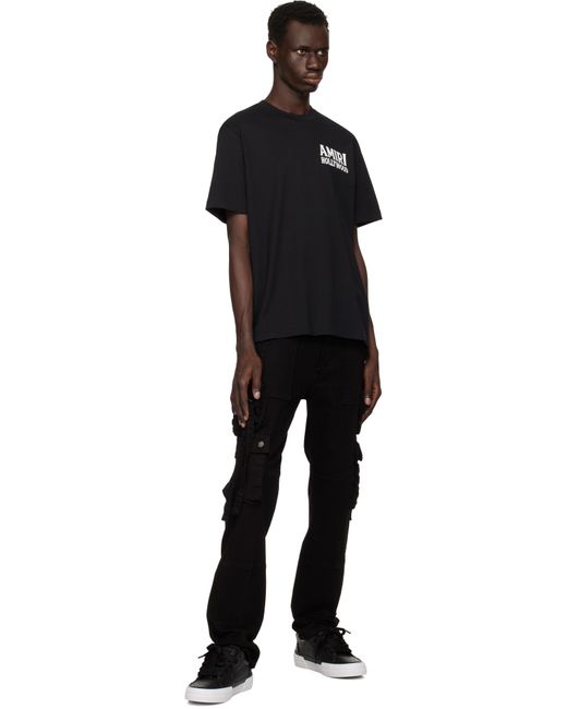 メンズ Amiri ブラック Jazz Wolf Tシャツ Black