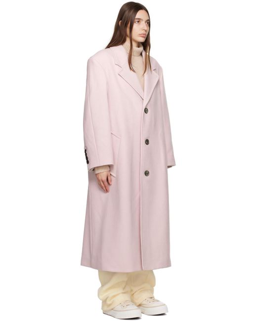 AMI Pink Oversized Coat