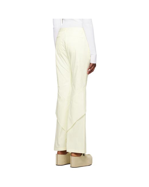 Dion Lee Natural Off-white Drape Trousers